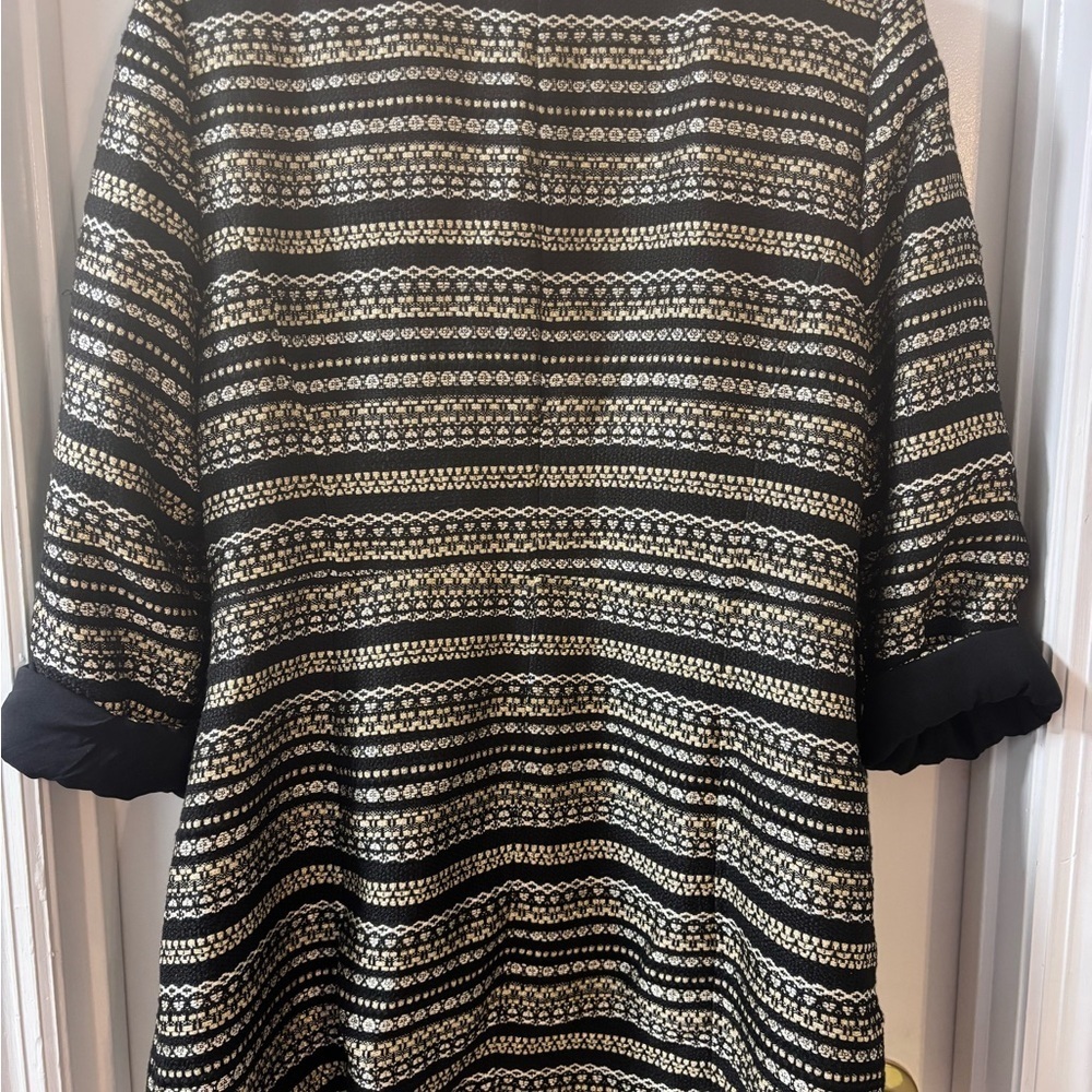 Chico's Black and Gold Patterned Blazer - Picture 2 of 6